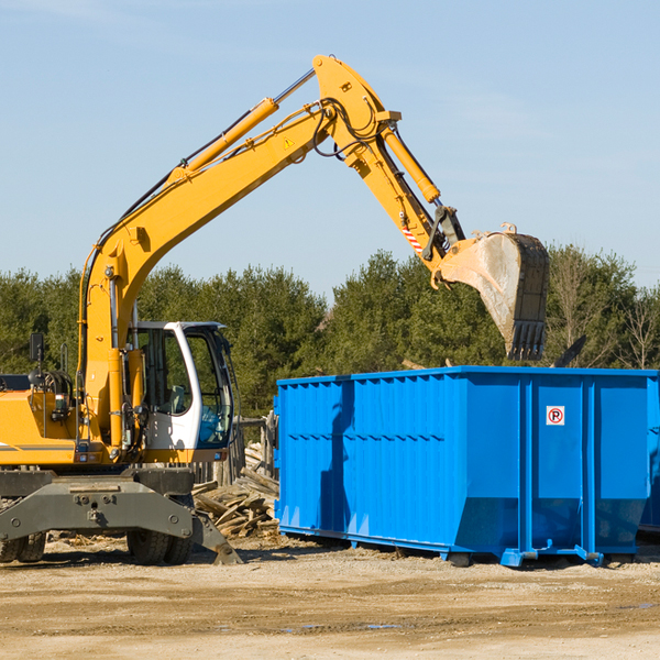 what size residential dumpster rentals are available in Blairstown